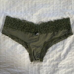 AERIE cheeky panties | large | olive green